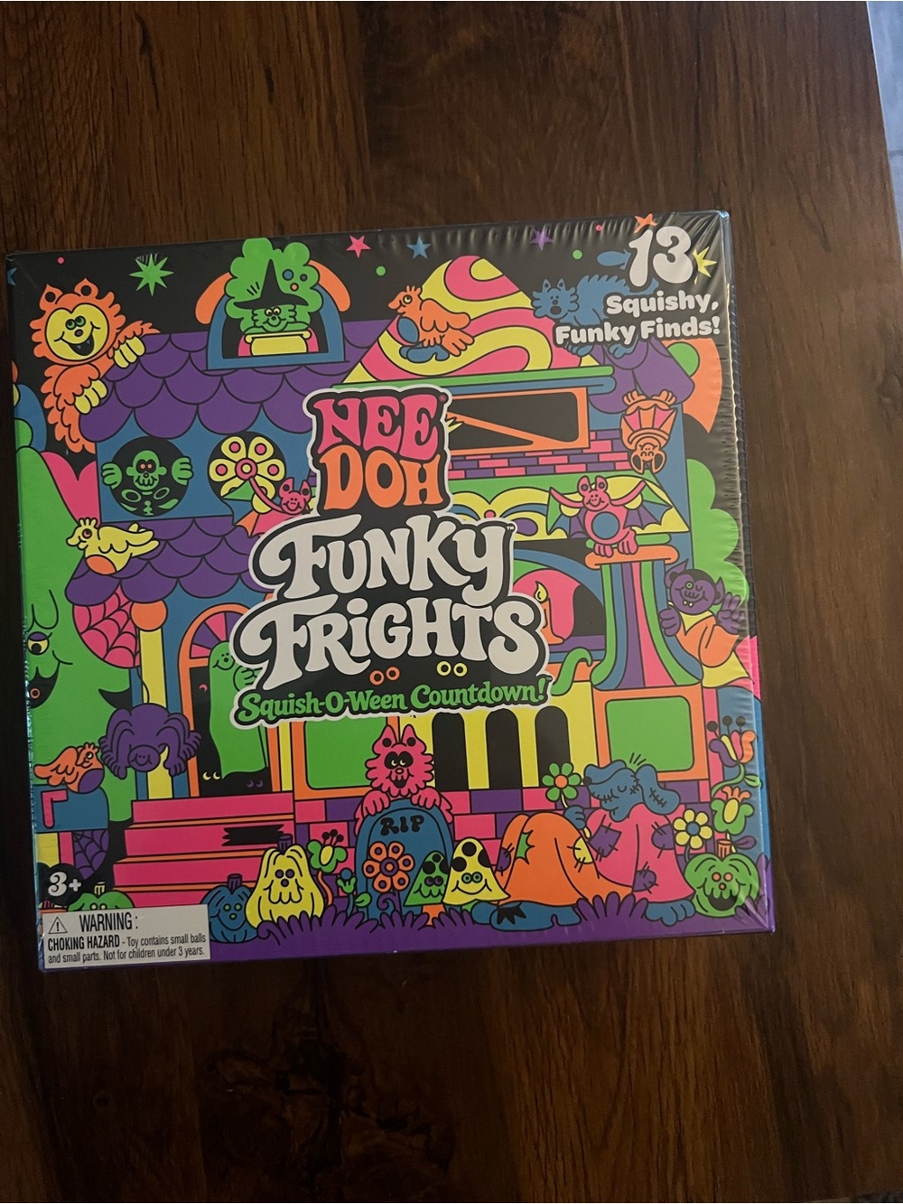 Schylling Nee Doh Funky Frights Squish-O-Ween Countdown Box, 13 Finds, 26060JHJ